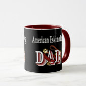 American Eskimo Dog Vater Geschenke Tasse (VorderseiteRechts)