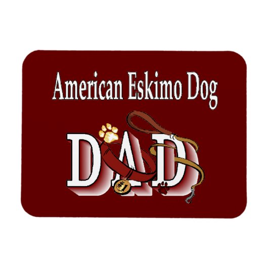 American Eskimo Dog VATER Magnet (Horizontal)