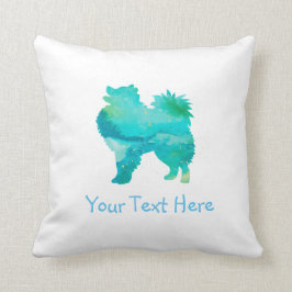 American Eskimo Dog Watercolor Anpassbare Kissen