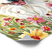 American Eskimo Dog Watercolor Wand an Wand Drucke (Ecke)