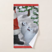 American Eskimo Dog Weihnachten Badhandtuch Set (Handtuch)