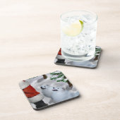 American Eskimo Dog Weihnachten Getränkeuntersetzer (Rechte Seite)