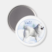 American Eskimo Dog Weihnachten - Magnet (Vorderseite/Rückseite)