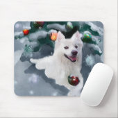 American Eskimo Dog Weihnachten Mousepad (Mit Mouse)