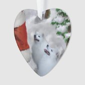 American Eskimo Dog Weihnachten Ornament (Vorderseite)