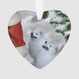 American Eskimo Dog Weihnachten Ornament