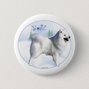 American Eskimo Dog Weihnachten - Schaltfläche Button