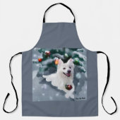 American Eskimo Dog Weihnachten Schürze (Vorderseite)
