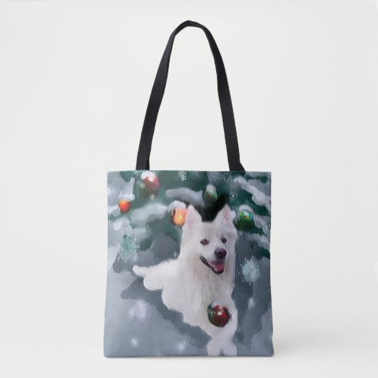 American Eskimo Dog Weihnachten Tasche (Vorderseite)