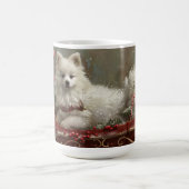American Eskimo Dog Weihnachtsfest Kaffeetasse (Mittel)