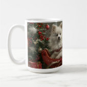 American Eskimo Dog Weihnachtsfest Kaffeetasse (Links)