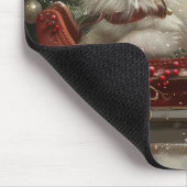 American Eskimo Dog Weihnachtsfest Mousepad (Ecke)