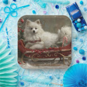American Eskimo Dog Weihnachtsfest Pappteller (Party)