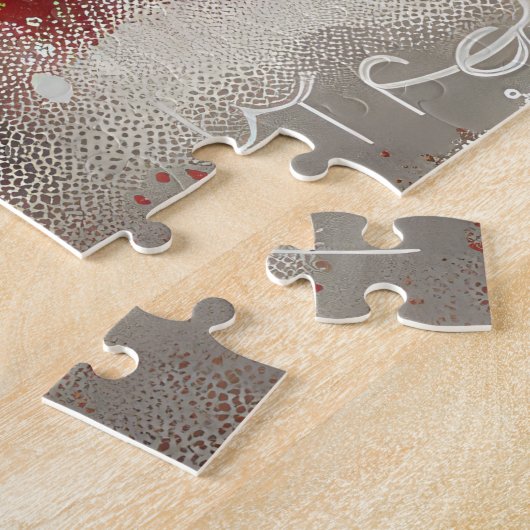 American Eskimo Dog Weihnachtsfest Puzzle (Seite)