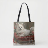 American Eskimo Dog Weihnachtsfest Tasche (Vorderseite)