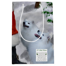 American Eskimo Dog Weihnachtsgeschenke Mittlere Geschenktüte