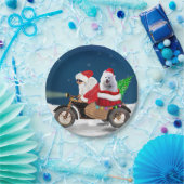 American Eskimo Dog Weihnachtsmann Pappteller (Party)