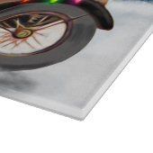 American Eskimo Dog Weihnachtsmann Schneidebrett (Ecke)