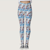 American Eskimo Dog Winter Wunderland Weihnachten Leggings (Vorderseite)