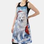 American Eskimo Dog Winter Wunderland Weihnachten Schürze (InSitu)