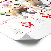 American Eskimo Dog Xmas Lights Ugly Sweater Chris Poster (Ecke)