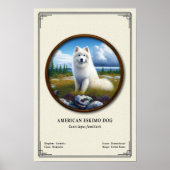 American Eskimo Dog Zoology Series Poster (Vorne)