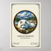 American Eskimo Dog Zoology Series Poster (Vorne)