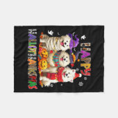 American Eskimo Dogs Christmas Xmas Men Women Kids Fleecedecke (Vorderseite (Horizontal))