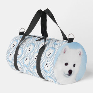 American Eskimo Eskie Puppy Painting Niedliche Dog Duffle Bag