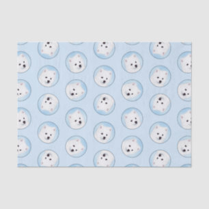 American Eskimo Eskie Puppy Painting Niedliche Dog Seidenpapier