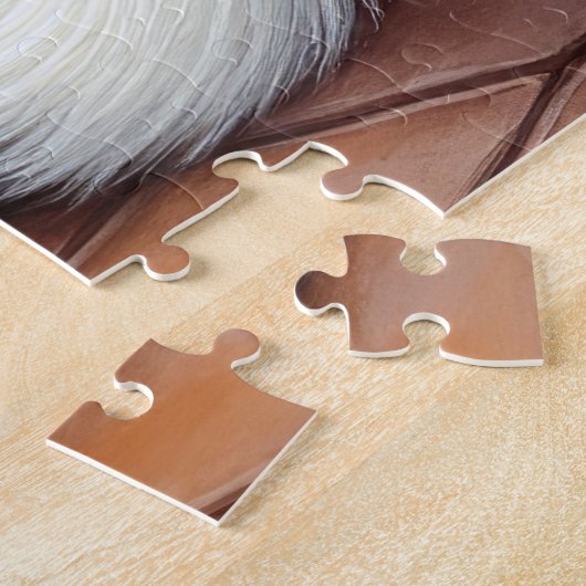 American Eskimo Fireplace with Christmas Lights Puzzle (Seite)