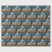 American Eskimo Halloween Spooky Geschenkpapier (Flach)