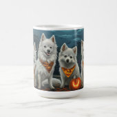 American Eskimo Halloween Spooky Kaffeetasse (Mittel)