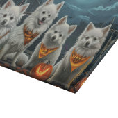 American Eskimo Halloween Spooky Schneidebrett (Ecke)