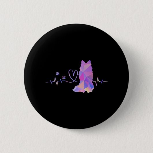 American Eskimo Heartbeat Button (Vorderseite)