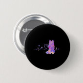 American Eskimo Heartbeat Button (Vorne & Hinten)
