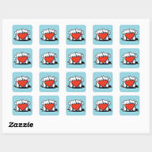 American Eskimo Heartfelt Duo Square Sticker (Blatt)
