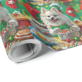 American Eskimo Holiday Baking: Festliche Weihnach Geschenkpapier (Rolleneckpunkt)