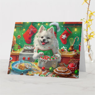 American Eskimo Holiday Baking: Festliche Weihnach Karte