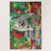 American Eskimo Holiday Baking: Festliche Weihnach Puzzle (Vertikal)