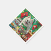 American Eskimo Holiday Baking: Festliche Weihnach Serviette (Ecke)