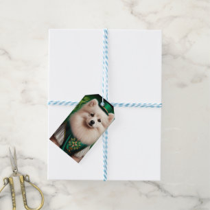 American Eskimo Hund in St. Patrick's Day Dress Geschenkanhänger