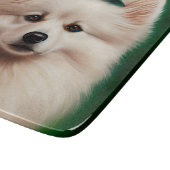 American Eskimo Hund in St. Patrick's Day Dress Schneidebrett (Ecke)