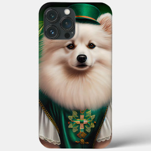American Eskimo Hund in St. Patrick's Day Kostüm Case-Mate iPhone Hülle