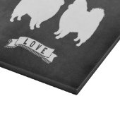 American Eskimo Hund Liebe Schneidebrett (Ecke)