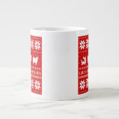 American Eskimo Hunde Holiday Liebe Joy Peace Eski Jumbo-Tasse (Vorderseite)