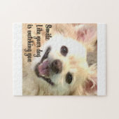 American Eskimo Hundelächel Puzzle (Horizontal)