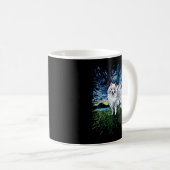 American Eskimo Japanese Spitz Starry Night Dog Ar Kaffeetasse (VorderseiteRechts)