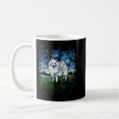 American Eskimo Japanese Spitz Starry Night Dog Ar Kaffeetasse (Links)