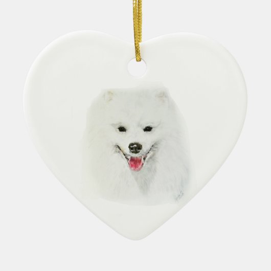 American Eskimo Keramik Ornament (Vorne)